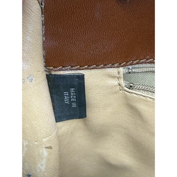 BALLY Medium Leather Purse Bag | Gold Chain Strap | Logo Tote | Made in Italy - Picture 8 of 10